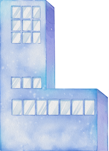 Watercolor City Building