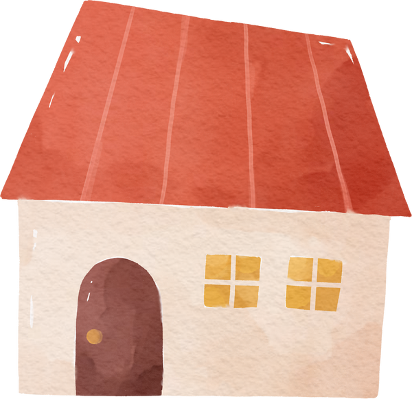 Cute Simple House Watercolor